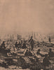PARIS COMMUNE 1871. Les Buttes-Montmartre avant le 18 Mars c1873 old print