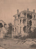 PARIS COMMUNE 1871. Avenue de l'Impératrice (Avril 1871) c1873 old print