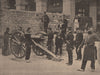 PARIS COMMUNE 1871. Défense des barricades de la Place Vendome c1873 old print