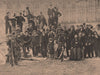 PARIS COMMUNE 1871. Groupe sur les débris de la Colonne Vendome (16 Mai.) c1873