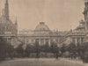 PARIS COMMUNE 1871. Le Palais de Justice c1873 old antique print picture