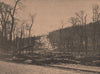 PARIS COMMUNE 1871. La Batterie de Breteuil, dans le parc de Saint-Cloud c1873