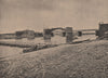 PARIS COMMUNE 1871. Pont de bateaux à Asnières. Hauts-de-Seine c1873 old print