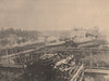 PARIS COMMUNE 1871. Pont de Billancourt c1873 old antique print picture