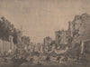 PARIS COMMUNE 1871. Combat dans l'Avenue du Roule à Neuilly c1873 old print