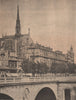 PARIS COMMUNE 1871 Palais de Justice/Sainte-Chapelle du Pont Saint-Michel c1873