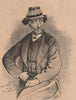 PARIS COMMUNE 1871. Le Général Bergeret c1873 old antique print picture