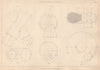 VICTORIAN ENGINEERING DRAWING. Solids penetrations. Cylinders Cones Spheres 1876