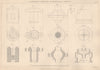 VICTORIAN ENGINEERING/MECHANICAL DRAWING. Examples of use of Sections 1876
