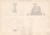VICTORIAN ENGINEERING DRAWING. Projections of a Rail and Chair 1876 old print