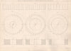 VICTORIAN ENGINEERING DRAWING. Ratchet wheels & fluted columns projections 1876