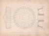 VICTORIAN ENGINEERING DRAWING. Projection of a Bevel-Wheel 1876 old print