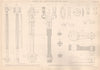 VICTORIAN ENGINEERING DRAWING. Details of a connecting Rod and Crank 1876