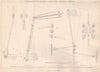 VICTORIAN ENGINEERING DRAWING. Reciprocating to rotatory motion conversion 1876