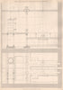 VICTORIAN ENGINEERING DRAWING. Skeleton drawing of a Stationary Engine 1876