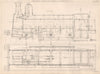 VICTORIAN ENGINEERING DRAWING. Skeleton drawing of Goods Locomotive 1876 print