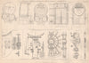 VICTORIAN ENGINEERING DRAWING. Goods locomotive. Working detail drawings 1876