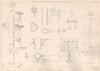 VICTORIAN ENGINEERING DRAWING. Working sketches of a Pillar Drill 1876 print