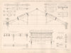 VICTORIAN ENGINEERING DRAWING. O.W.W. workshops. Roofing & columns details 1876