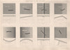 VICTORIAN ENGINEERING DRAWING. Cast shadows projection on vertical plane 1 1876