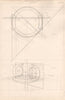 VICTORIAN ENGINEERING DRAWING. Perspective Lesson. Part second 1876 old print