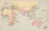 Asia & Africa. British & US Diplomatic & Consular Representation 1925 old map