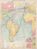 Atlantic Ocean Communications. Steamship lines/companies. Isochronic 1925 map