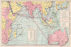 Indian Ocean Communications. Sea routes. Steamship lines/companies 1925 map