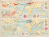 World. Food Production. Oats & Barley. Europe & USA Plains 1925 old map