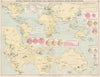 World. Gold Silver Lead Mercury Diamonds & Precious Stones production 1925 map