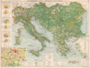 Italy/South-Eastern Europe. Commercial. Manufacturing minerals & mining 1925 map