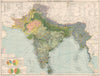 British India. Commercial Manufacturing Mining Minerals Agricultural 1925 map