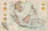 Indochina & East Indies. Commercial Mining Minerals Agricultural 1925 old map