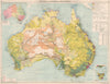 Australia. Commercial. Agruicultural Minerals Mining Railway Gauges 1925 map