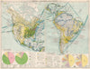 North & South America. Commercial Development. Import & export routes 1925 map