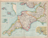 SOUTH WEST ENGLAND.Devon Cornwall Somerset Dorset.Channel Is.Plymouth 1912 map