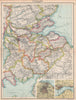 SCOTLAND SE. Borders Dumfries/Galloway Fife Lanark. Edinburgh, Dundee 1912 map