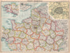 NORTHERN FRANCE.Departements.Paris showing fortifications.BARTHOLOMEW 1912 map