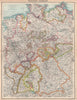 WESTERN GERMANY. Showing states. Brandenburg Hanover Westphalia Bavaria 1912 map