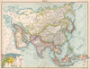 ASIA POLITICAL & RELIGIOUS. Abbu Thubbi (Abu Dhabi). China Persia Annam 1912 map
