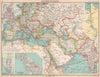 ROUTES TO INDIA Europe Middle East & Asia. Suez Canal Gibraltar & Malta 1912 map