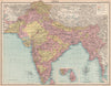 BRITISH INDIA & BURMA. Railways. French Portuguese enclaves 1912 old map