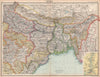 BRITISH INDIA NORTH EAST. Bengal Assam Nepal Bhutan Orissa. Calcutta 1912 map