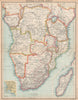 SOUTHERN AFRICA. Congo British/Portuguese/German East Africa Rhodesia 1912 map