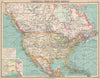 NORTH AMERICA COMMERCIAL.Steamer routes Telegraph cables Railways Canal 1912 map