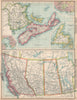 CANADA WESTERN & MARITIME PROVINCES. Inset St. John & Halifax 1912 old map