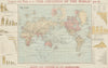 WORLD. British Empire. Population navies armies religion. STANFORD c1880 map