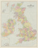 The British Isles. Counties. 63x51cm. STANFORD c1880 old antique map chart