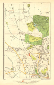 ENFIELD. Clay Hill Chase Side Gordon Hill Crews Hill Brigadier Hill 1937 map