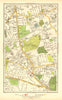 FINCHLEY. Fortis Green Friern Barnet Muswell Hill Fallow Corner 1937 old map